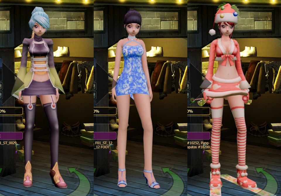 Three costume sets